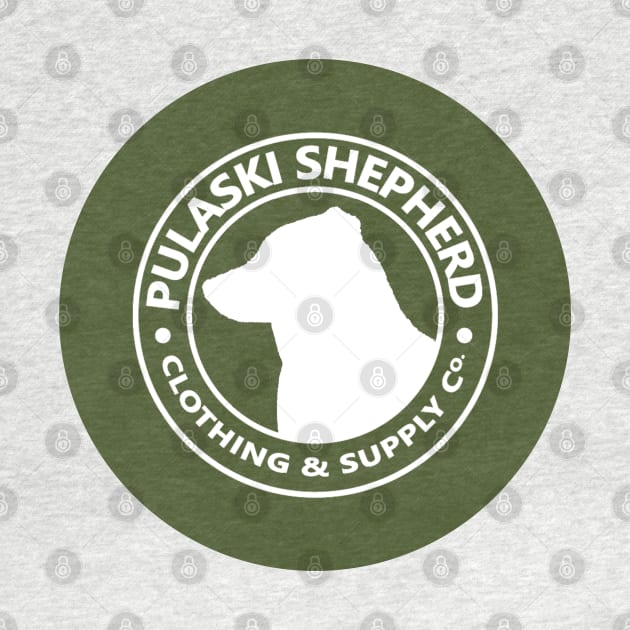 Pulaski Shepherd Clothing & Supply Co. in White on Olive by PSCSCo